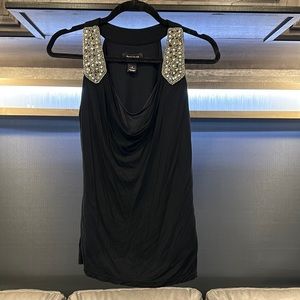 White House black market super sexy black blouse sleeveless.